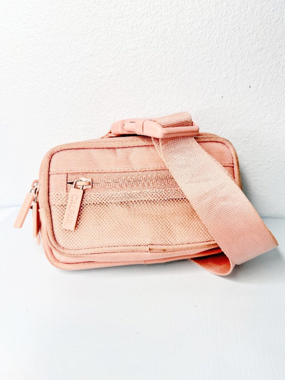 Calpack Stevyn Fanny Pack Belt Bag in Pink Sand